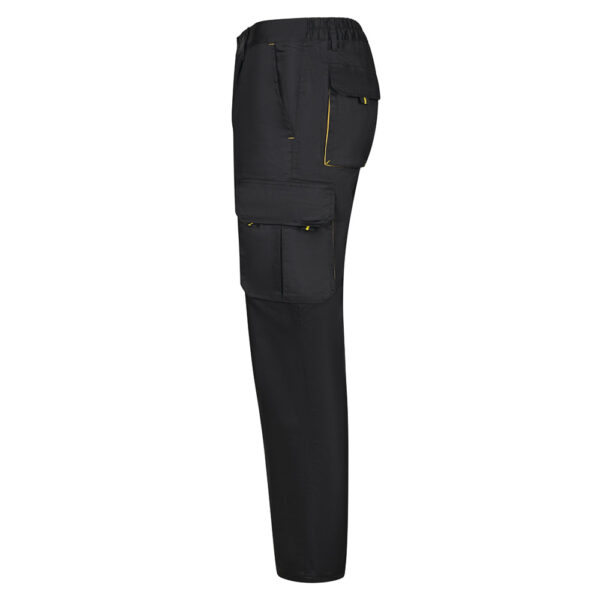 VL HYPNOS. Pantalon sergé, bicolore, multipoches (200g/m²), en coton (35%) et polyester (65%) – Image 3