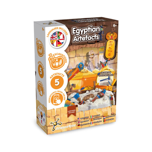 Ancient Egypt Excavation Kit II. Jeu éducatif livré avec un sac cadeau en papier kraft (90 g/m²), fabriqué à partir de matériaux certifiés fsc™ et d'autres matériaux certifiés – Image 4