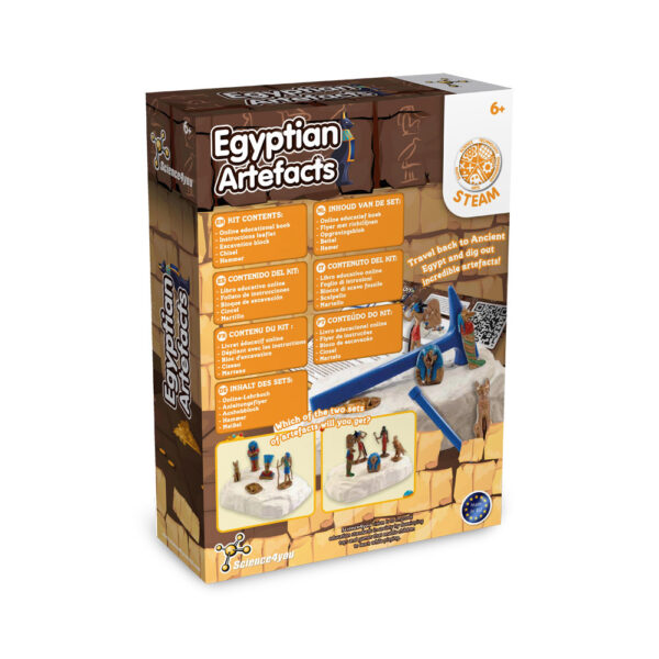 Ancient Egypt Excavation Kit II. Jeu éducatif livré avec un sac cadeau en papier kraft (90 g/m²), fabriqué à partir de matériaux certifiés fsc™ et d'autres matériaux certifiés – Image 2
