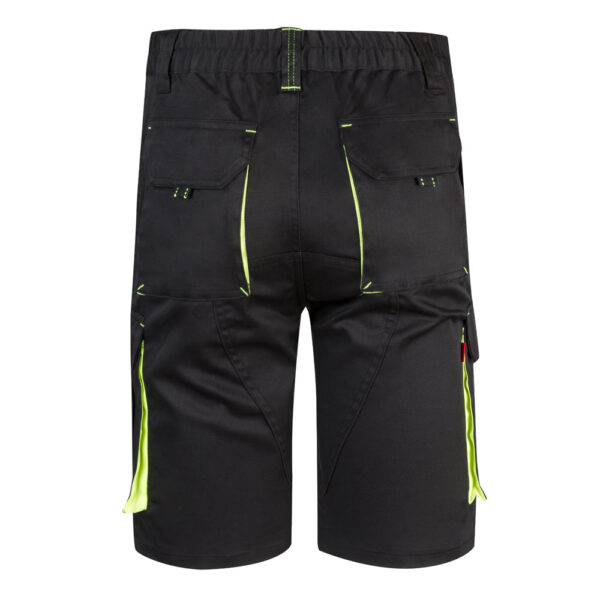 VL HEMERA. Bermuda stretch bicolore, multipoches (240g/m²), en coton (46%), eme (38%) et polyester (16%) – Image 2