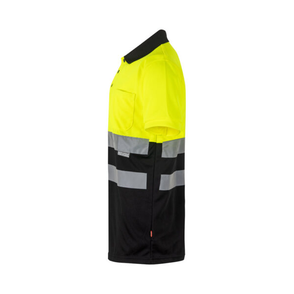 VL CUPID LARGE. Polo bicolore (160g/m²) à manches courtes, en polyester (100%) – Image 2