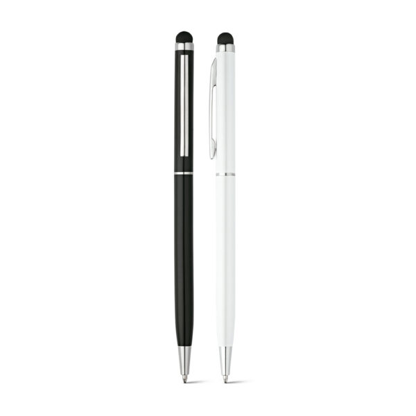 ZOE BK. Stylo à bille en aluminium avec pointe tactile