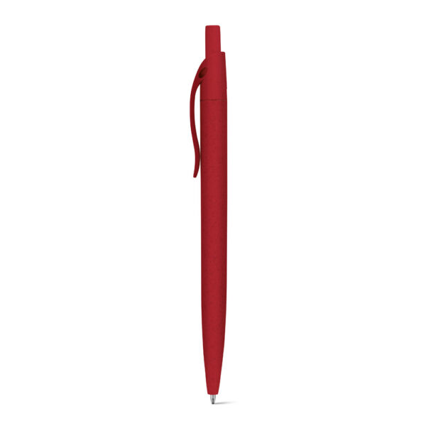 CAMILA. Stylo à bille en fibre de paille de blé et abs avec clip – Image 3
