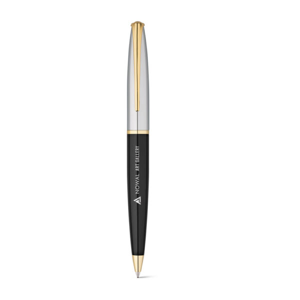 LOUVRE. Stylo bille en métal et éléments plaqués or – Image 2
