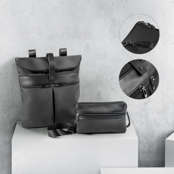 ROVER BACKPACK. Sac à dos en microfibre et pu
