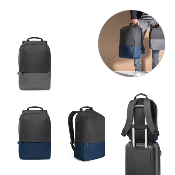 GENOA BPACK. Sac à dos antivol en polyester recyclé haute densité 600d