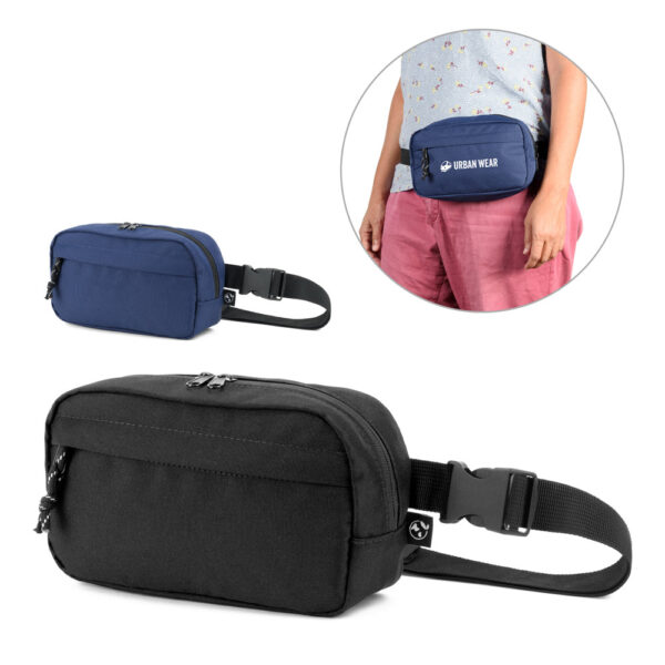 MYKONOS. Sac type "banane" en polyester recyclé 600d et doublure en polyester recyclé 210d