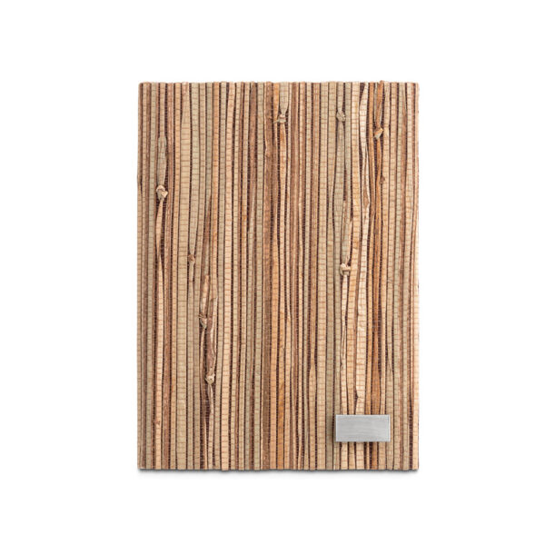 NERUDA. Bloc-notes a5 avec couverture rigide en fibre de paille naturelle – Image 2