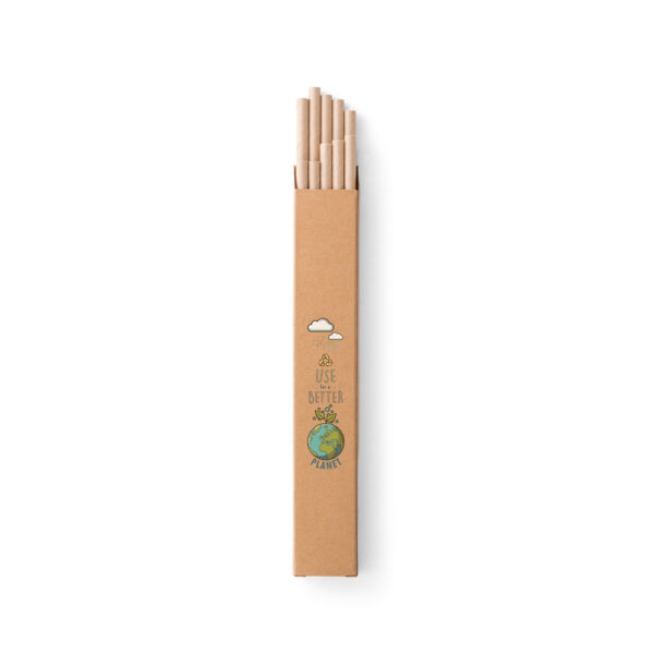 LAMONE. Lot de 10 pailles en papier kraft – Image 2