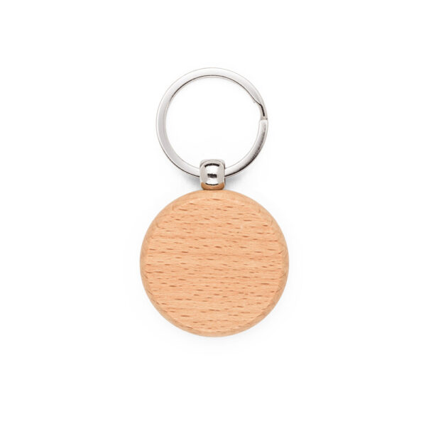STEWIE ROUND. Porte-clés rond en bois de hêtre – Image 2