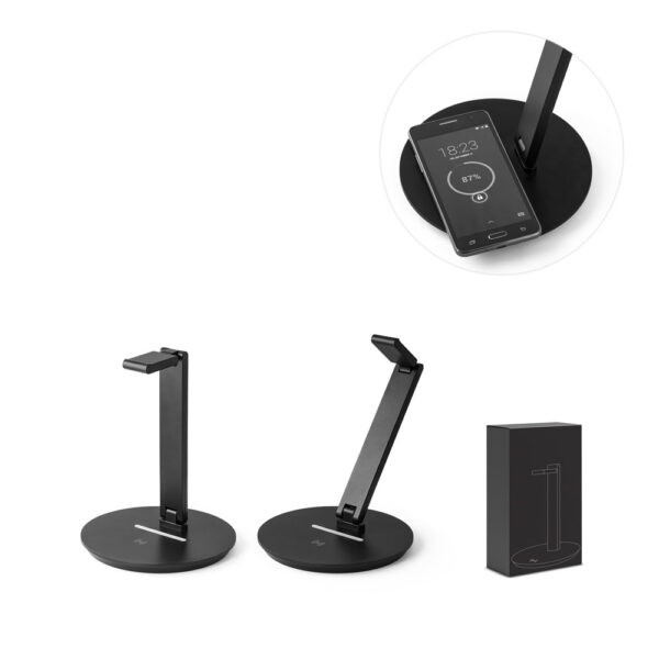 GERST. Support de casque en abs avec chargeur sans fil intégré