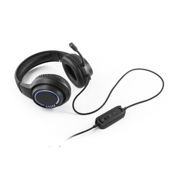 Thorne Headset RGB. Écouteurs avec câble de 2 m, microphone et lumières led rvb en abs – Image 4