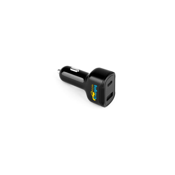 DIRAC. Adaptateur allume-cigare avec port usb-a 18w et usb-c 20w en 100% rabs – Image 4