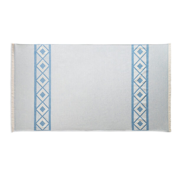 MALEK. Serviette de toilette multifonctionnelle et de bain (350g/m²) en coton léger et résistant (85%) et en coton recyclé (15%) – Image 3