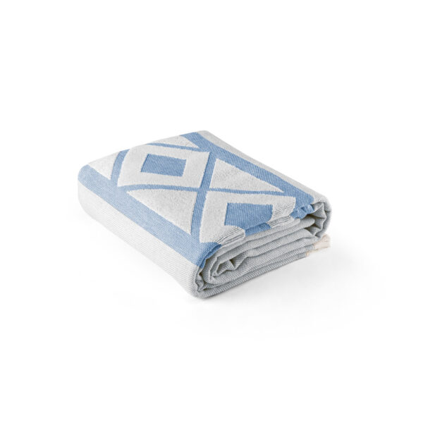 MALEK. Serviette de toilette multifonctionnelle et de bain (350g/m²) en coton léger et résistant (85%) et en coton recyclé (15%) – Image 4