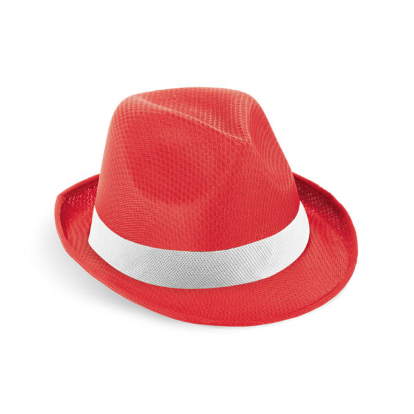 MANOLO POLI. Chapeau en pp avec ruban en polyester blanc – Image 4