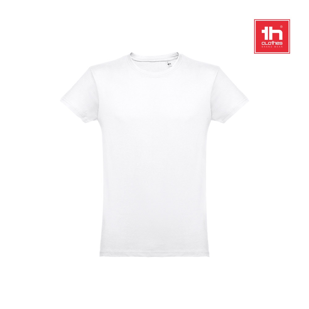 THC LUANDA WH. T-shirt homme en coton tubulaire. couleur blanche