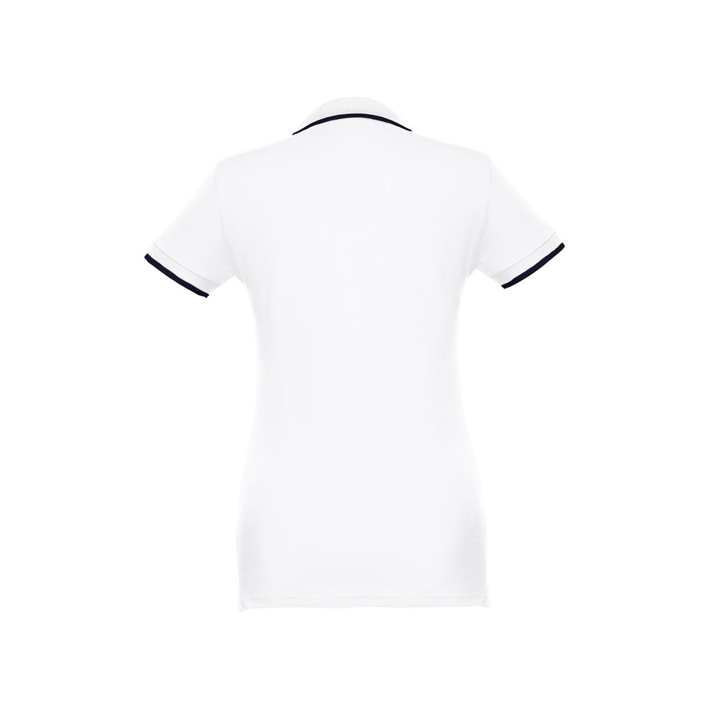 THC ROME WOMEN WH. Polo bicolore en coton pour femme – Image 3
