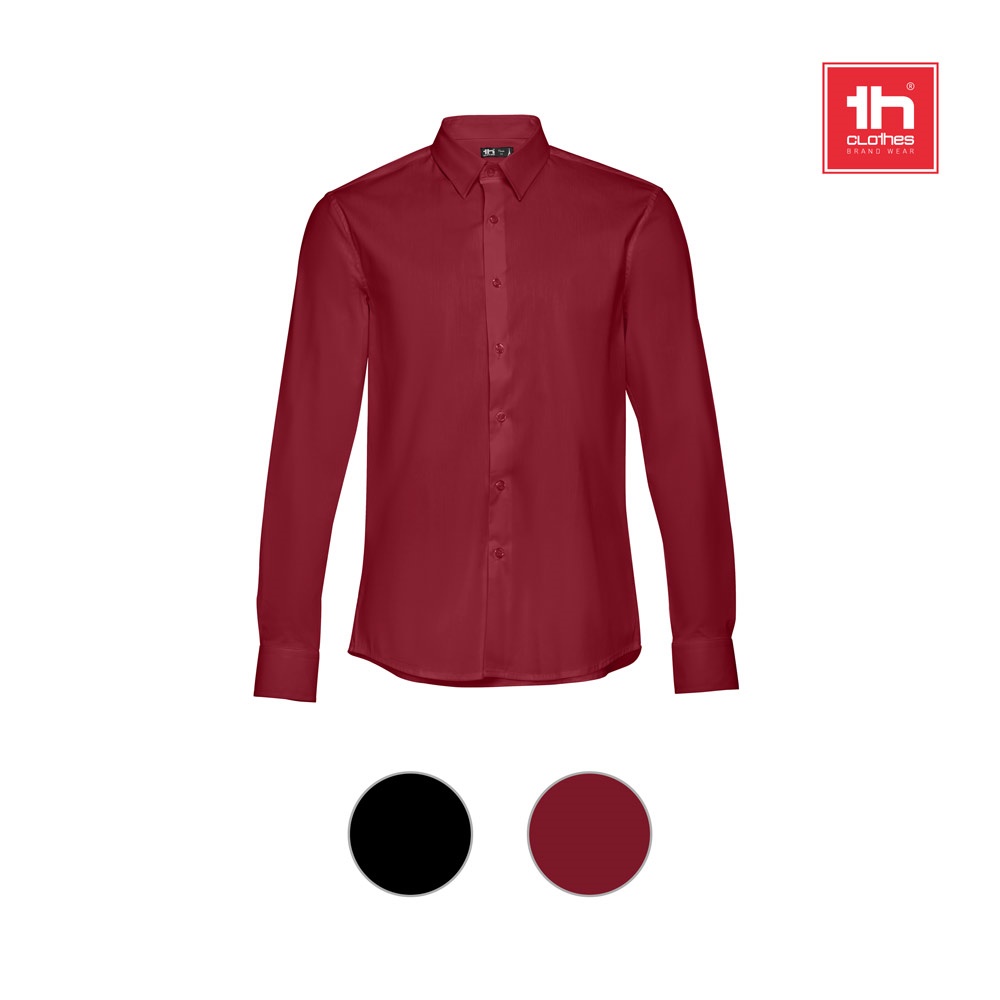 THC PARIS. Chemise en popeline à manches longues pour hommes