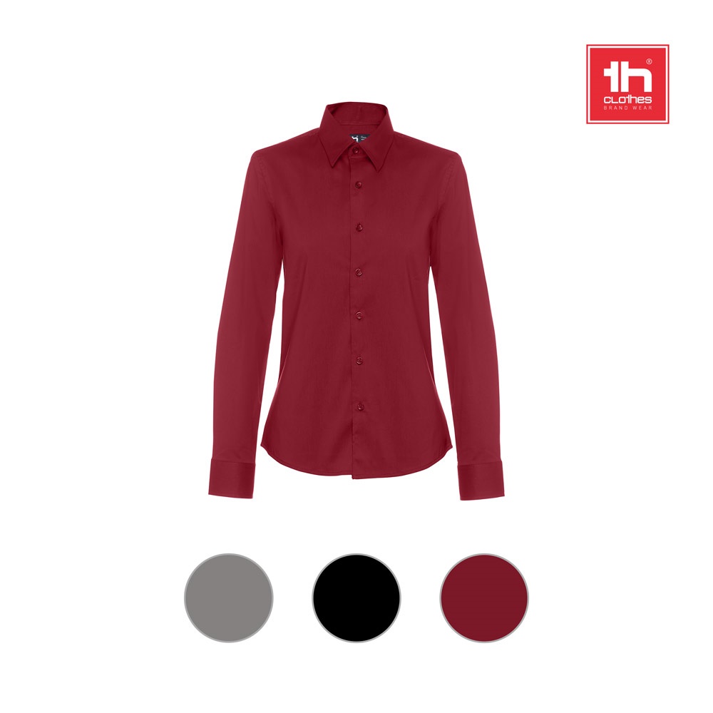 THC PARIS WOMEN. Chemise en popeline à manches longues pour femmes