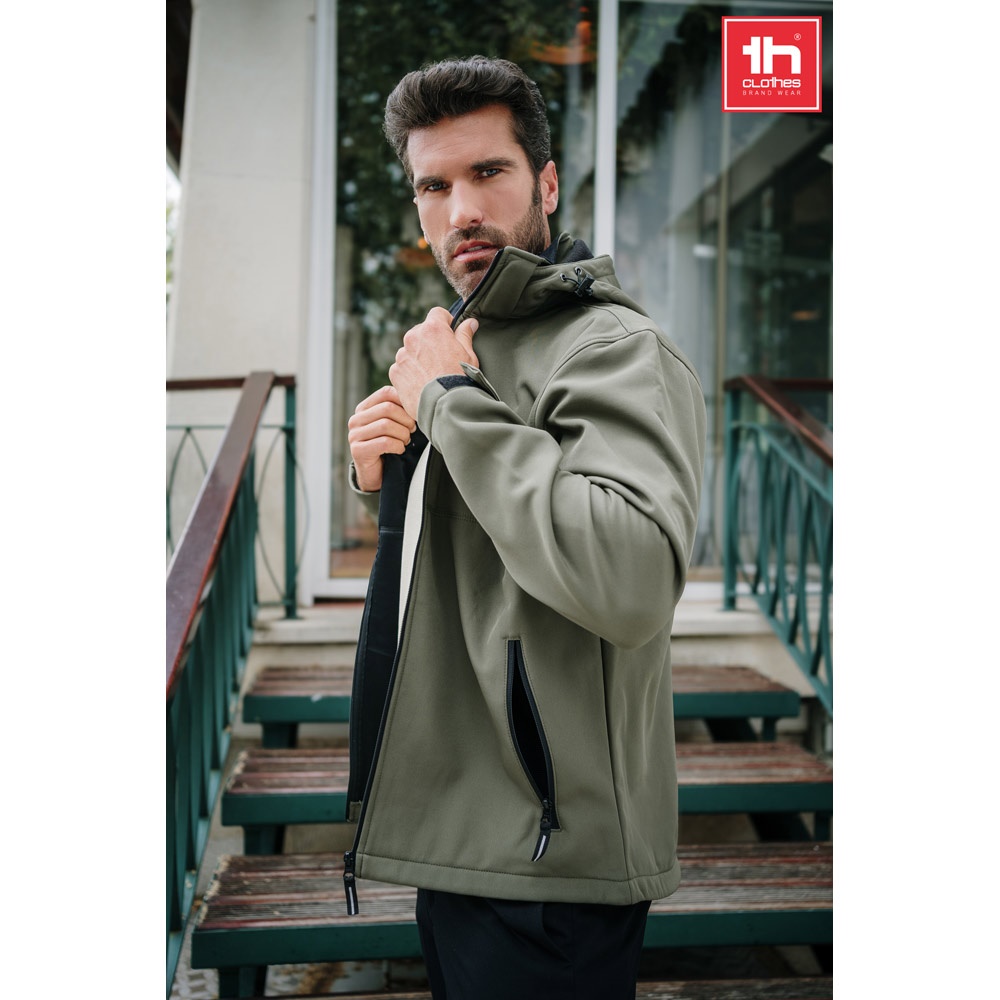 THC ZAGREB. Veste softshell pour homme en polyester et élasthanne