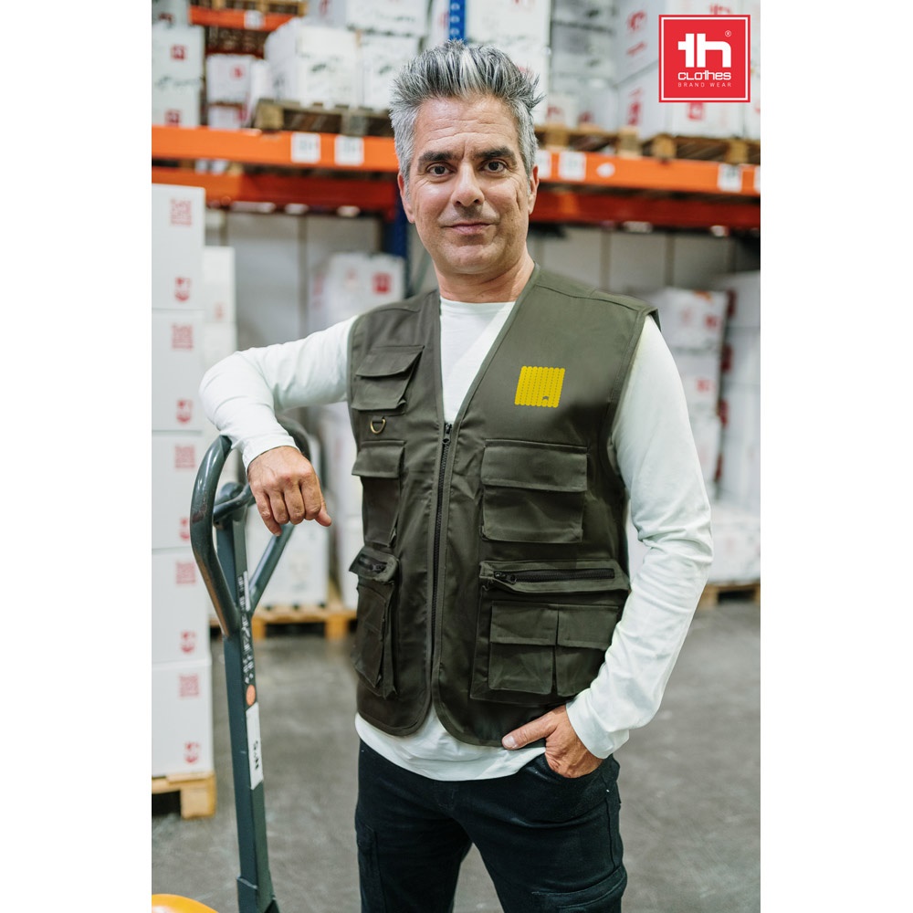 THC PIXEL. Gilet (200 g/m²) en polyester et coton