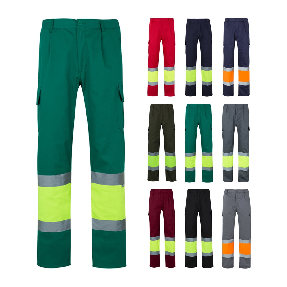 VL POSEIDON LARGE. Pantalon bicolore en sergé multipoches (210g/m²), en coton (20%) et polyester (80%)