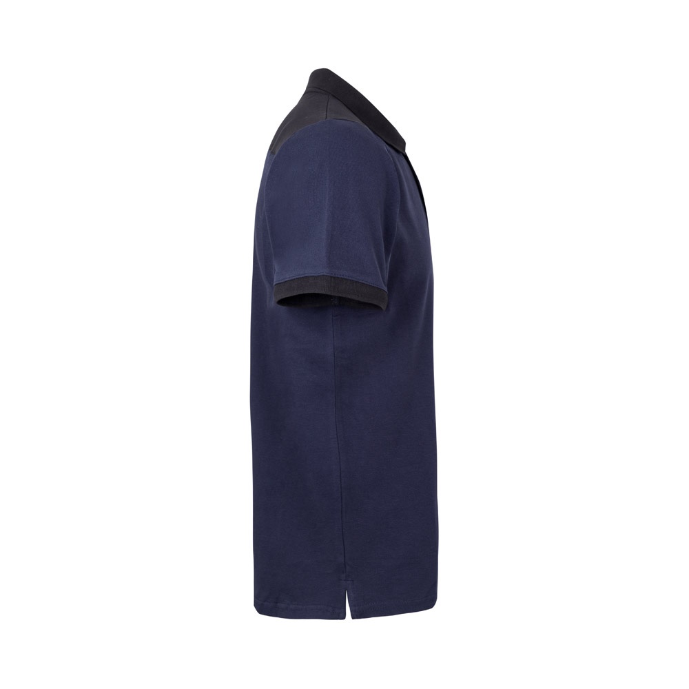 VL VELES. Polo piqué bicolore stretch (200g/m²), manches courtes, en polyester (96%) et élasthanne (4%) – Image 3