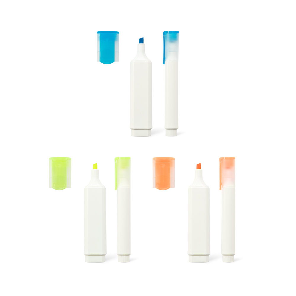 FLETCHER. Surligneur en pp avec finition brillante