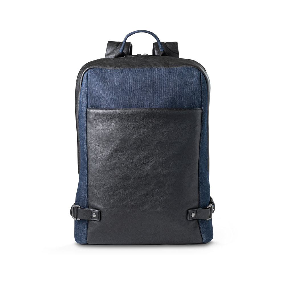 DIVERGENT BACKPACK I. Sac à dos pour ordinateur portable jusqu'à 15.6" en denim et pu – Image 2