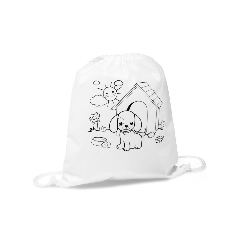 DRAWS. Sac à cordon pour enfant pour le coloriage (80 g/m²) – Image 4