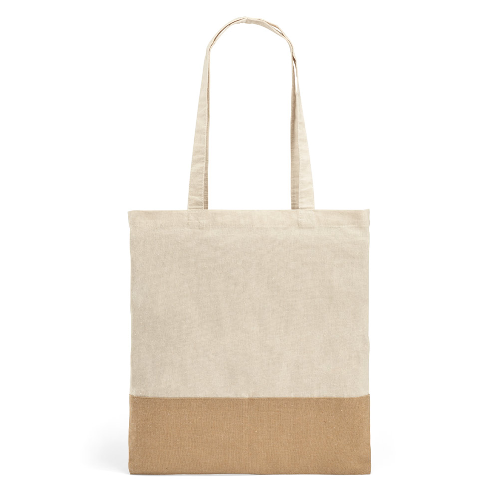 MERCAT. Sac 100% coton (160 g/m²) avec détails en imitation jute – Image 3