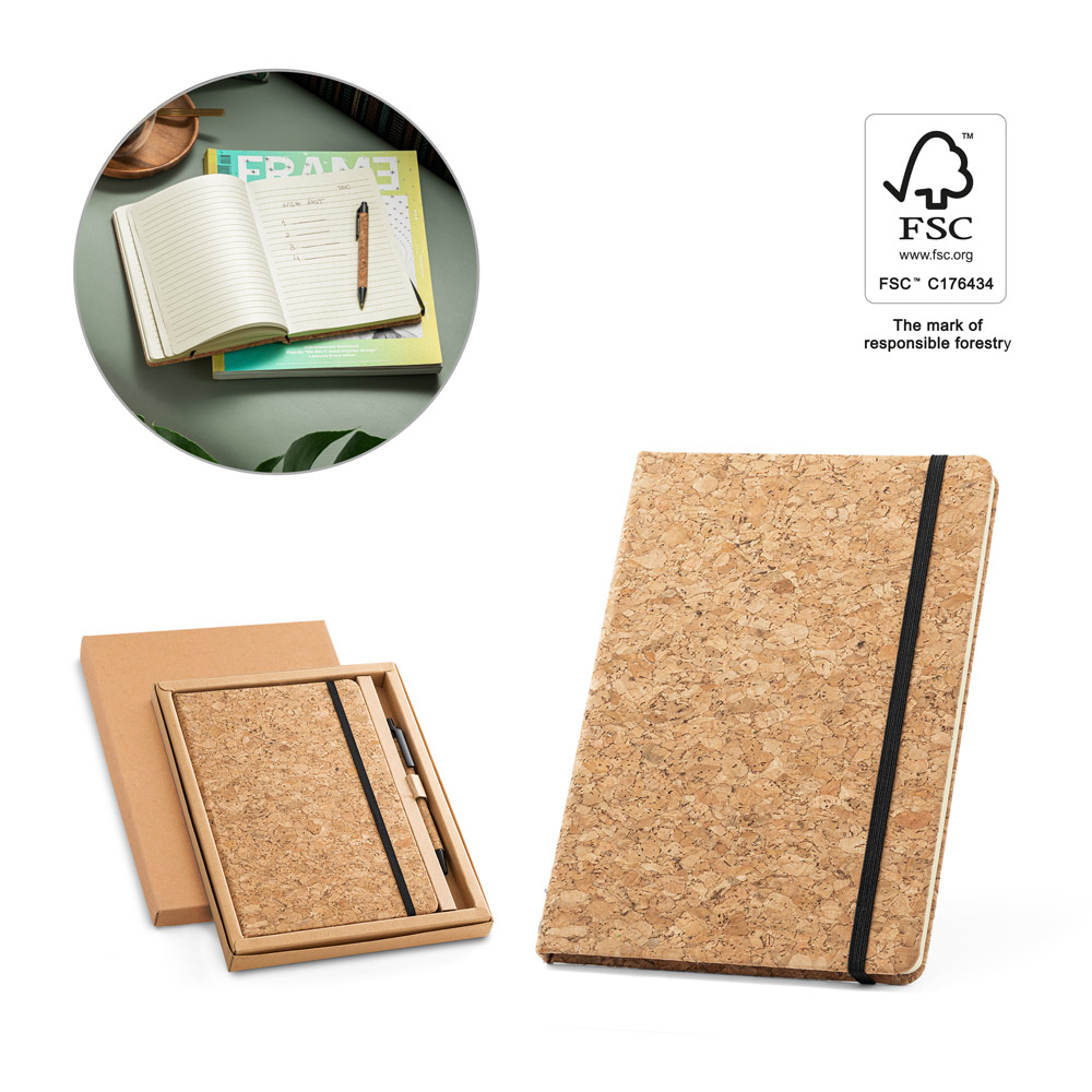 FREUD. Bloc-notes a5 et biros en liège