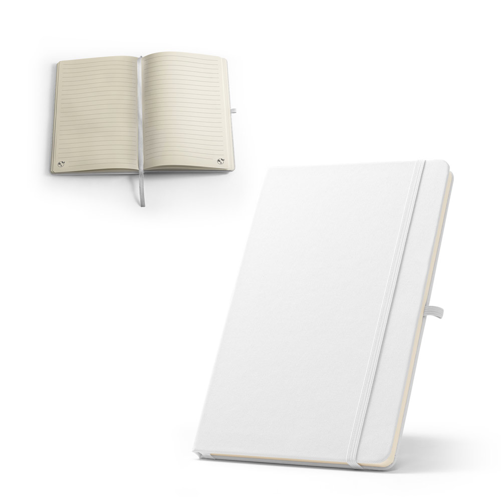 ANNE SUB. Cahier a5 en polyester recyclé (100% rpet) 300d, idéal pour la personnalisation par sublimation