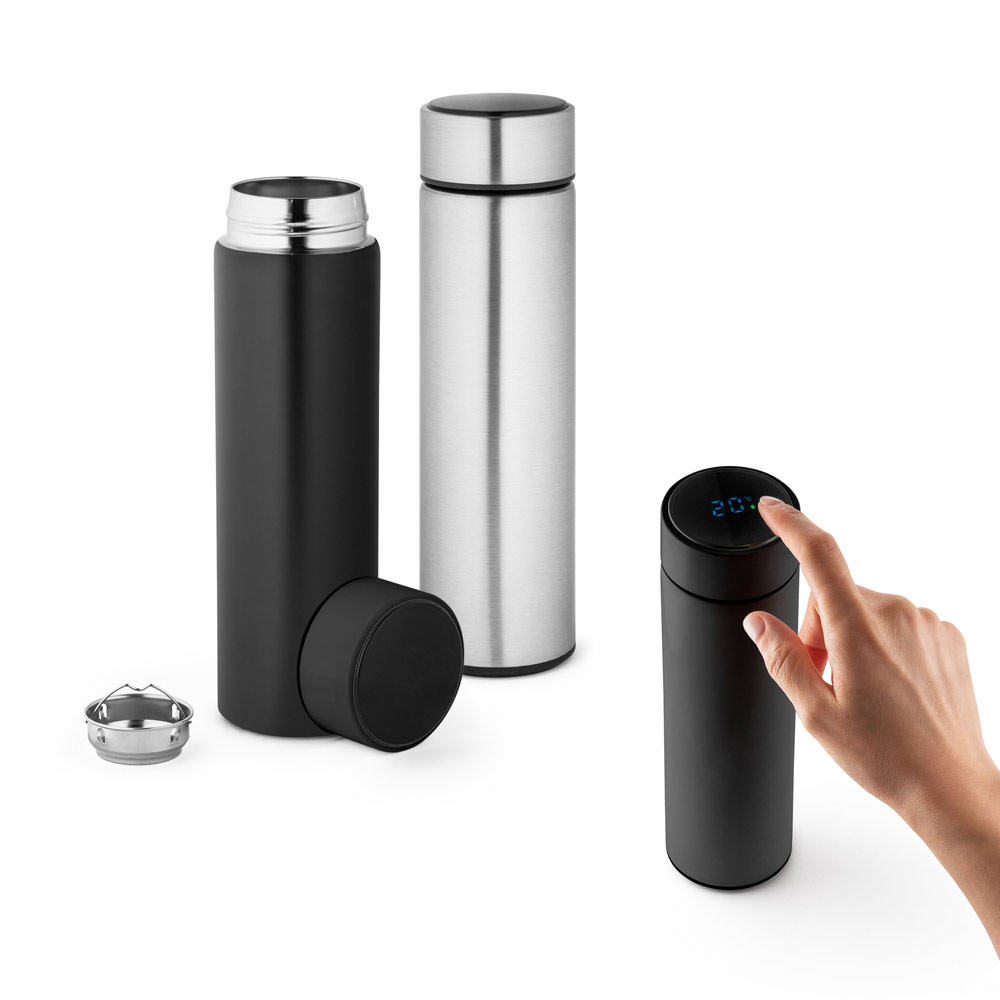 ROSSI. Tasse de voyage 470ml en acier inox