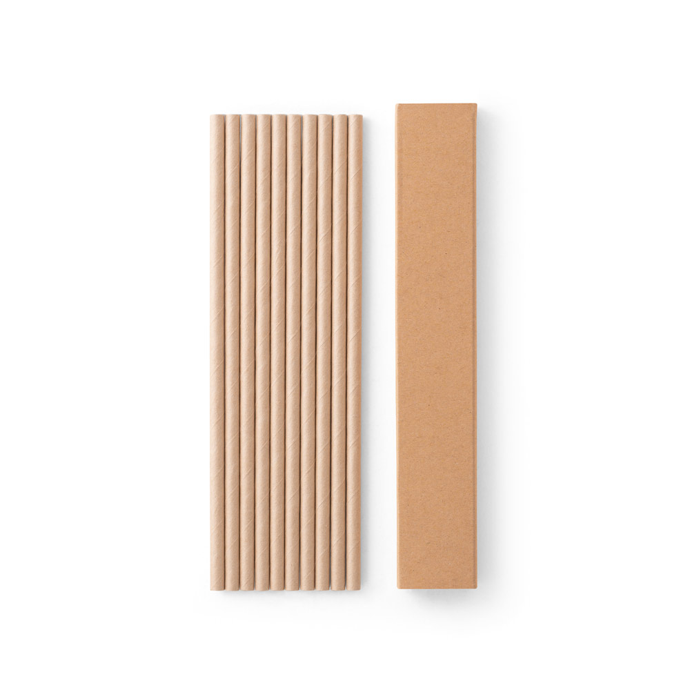 LAMONE. Lot de 10 pailles en papier kraft – Image 4