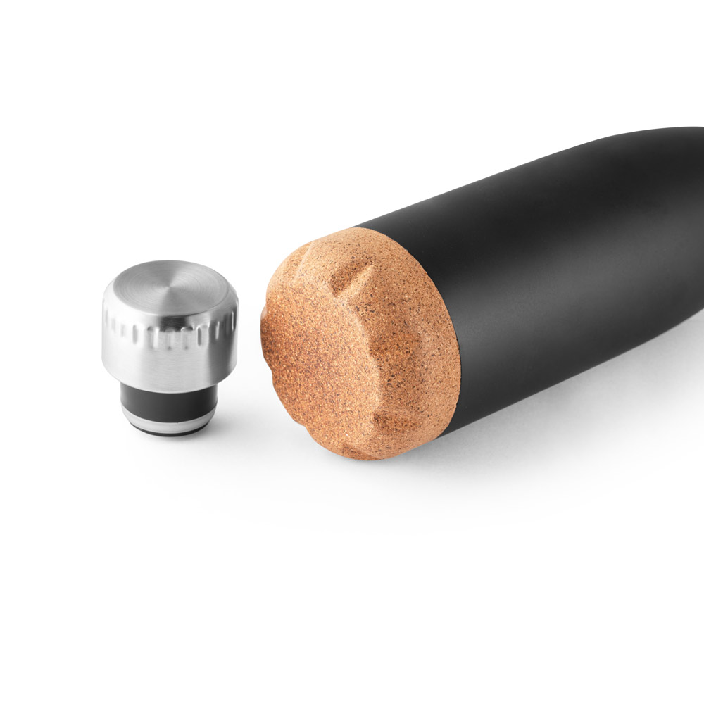 SOLBERG. Thermos 560ml en acier inox avec base en liège – Image 3