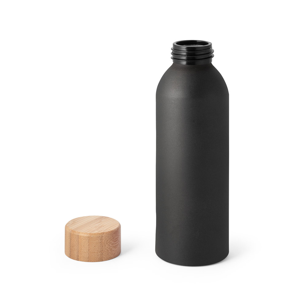 QUETA. Bouteille 550ml en aluminium avec bouchon en bambou – Image 2