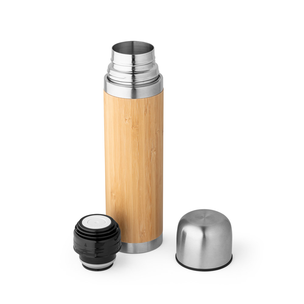 CEYLON. Thermos 450ml en bambou et acier inox – Image 4