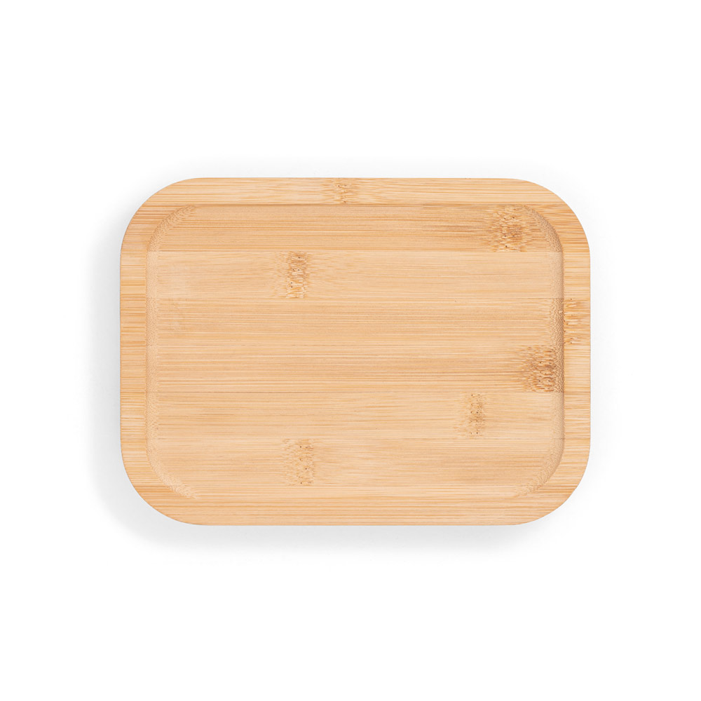 PORTOBELLO. Lunch box. boîte hermétique en verre borosilicaté et couvercle en bambou 1000 ml – Image 2