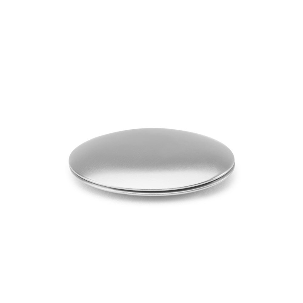 KAYLA. Miroir rond double face en aluminium avec fermeture magnétique – Image 3
