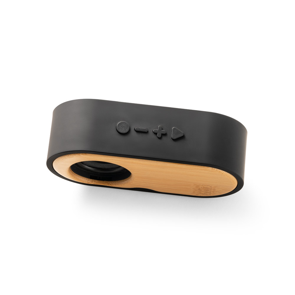 TILLY. Haut-parleur portable 3w avec 5h d'autonomie fabriqué en bambou et en abs recyclé (100 % rabs) – Image 4