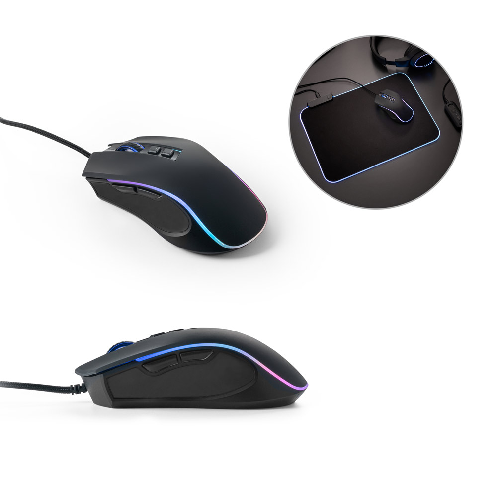 THORNE MOUSE RGB. Souris gaming avec câble de 1.5m et lumières led rvb en abs