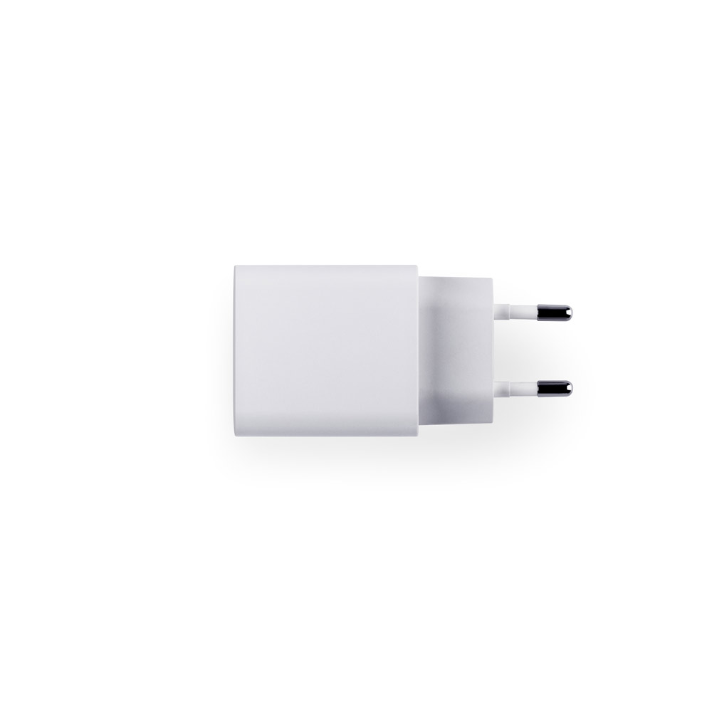 WEGENER. Adaptateur secteur avec port usb-a 18w et usb-c 20w en abs recyclé (100 % rabs) – Image 2