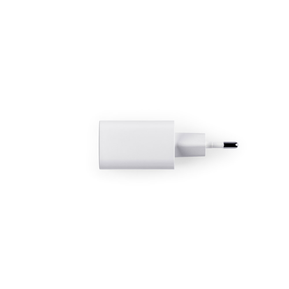 WEGENER. Adaptateur secteur avec port usb-a 18w et usb-c 20w en abs recyclé (100 % rabs) – Image 3