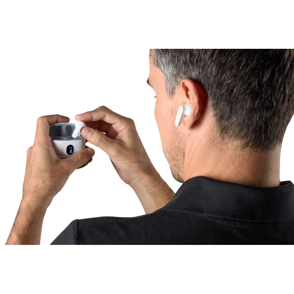 CAETANO. Écouteurs sans fil avec 4 heures d'autonomie sur abs recyclé (100 % rabs) – Image 4