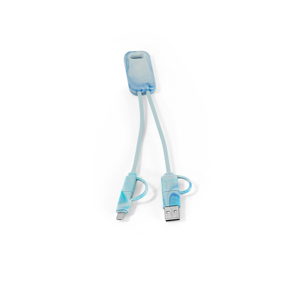 BERNERS. Câble usb 6-en-1 ultra-rapide en pet recyclé (100 % rpet) – Image 2