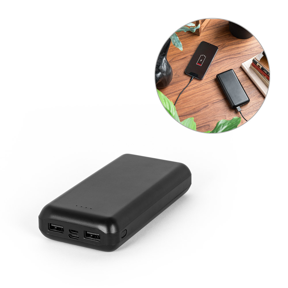 LEAKEY 20. Batterie nomade 20 000 mah en abs recyclé (100 % rabs)