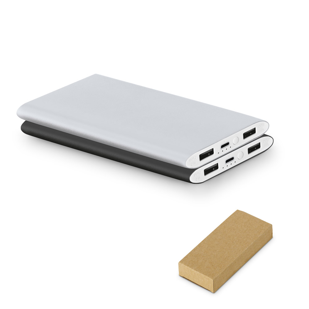 NOBEL. Power bank 7'200 mah en aluminium recyclé (100 % ral)
