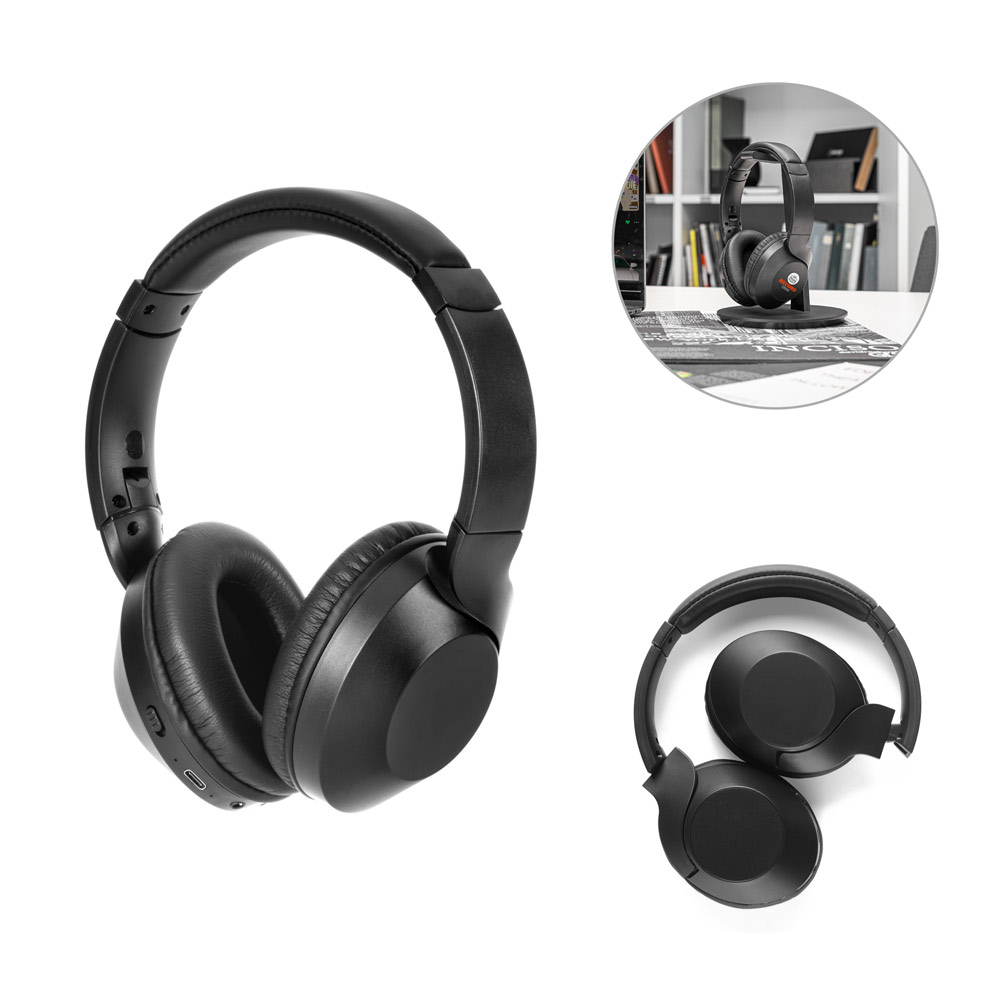 HENDRIX. Casque sans fil pliable avec 20h d'autonomie en abs recyclé (100 % rabs)